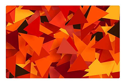 LESGAULEST Doormat Floor Rug/Mat -23.6 x 15.7 inch- - Tinker Color Share Many Colorful Triangles Green LESGAULEST Doormat Floor Rug/Mat -23.6 x 15.7 inch- - Tinker Color Share Many Colorful Triangles Green