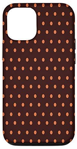 iPhone 12/12 Pro Brown Orange Polka Dots Pattern Circle Halloween Themed Case
