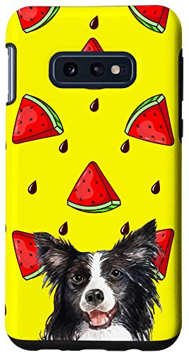 Galaxy S10e Border Collie Watermelon Seeds Watermillionaire Yellow Case