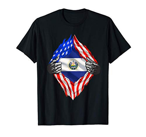 Super Salvadoran Heritage El Salvador Roots USA Flag Gift T-Shirt Super Salvadoran Heritage El Salvador Roots USA Flag Gift T-Shirt
