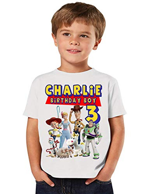 Toy Story Birthday Shirt Add Name and Age Family Birthday Shirt Custom Shirt Woddy Buzz Jessie Bo Peep Rex Forky