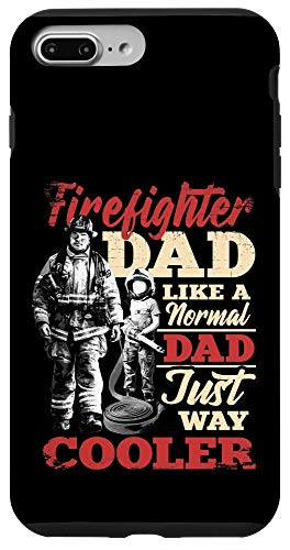 iPhone 7 Plus/8 Plus Firefighter Dad Just Way Cooler Thin Red Line Fireman Gift Case