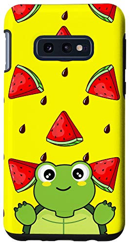 Galaxy S10e Happy Sea Turtle Watermelon Seeds Watermillionaire Yellow Case