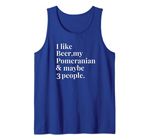 Pomeranian Funny Dog Owner Craft Beer Lover Gift Women Men Tank Top
