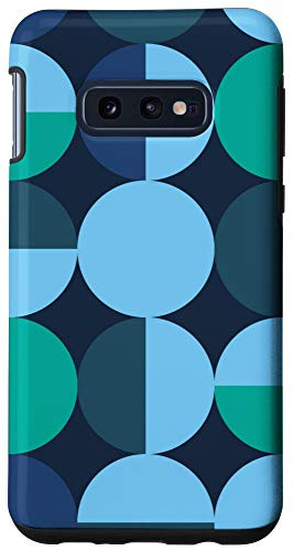 Galaxy S10e Blue and Green Circle Geometric Pattern Case