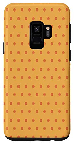 Galaxy S9 Polka Dot Orange Gold Circle Pattern Case