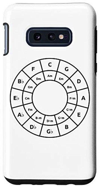 Galaxy S10e Circle Of Fifths - Black Music Theory Graphic for Musicians Case