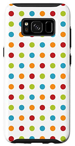 Galaxy S8 Multi Polka Dots Pattern Dot Circle Red Green Blue Orange Case