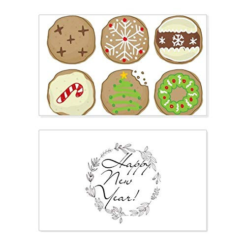 Circle Christmas Tree Green Illustration New Year Festival Greeting Card Bless Message Present
