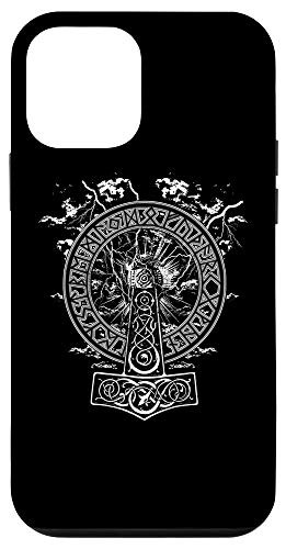 iPhone 12 mini Norse Mythology Hammer of Thor Thunder Rune Circle Case