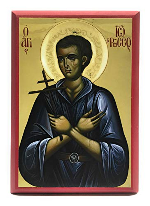 Wooden Byzantine Orthodox Christian Icon The Holy Confessor Saint John the Russian 4 inch x 6 inch Wooden Byzantine Orthodox Christian Icon The Holy Confessor Saint John the Russian 4 inch x 6 inch