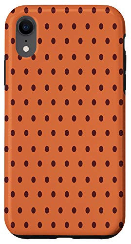 iPhone XR Orange Brown Polka Dots Pattern Circle Halloween Themed Case