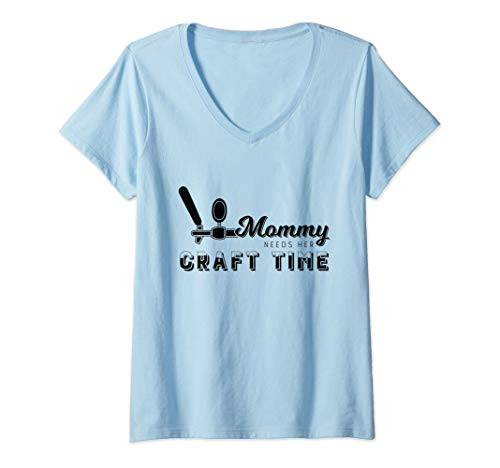 Womens Moms Who Love Craft Beer Mom Gift Life Funny Mothers Day V-Neck T-Shirt Womens Moms Who Love Craft Beer Mom Gift Life Funny Mothers Day V-Neck T-Shirt
