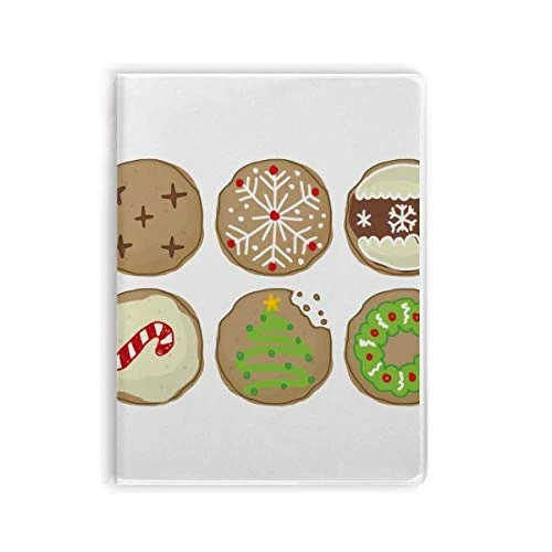 Circle Christmas Tree Green Illustration Notebook Gum Cover Diary Soft Cover Journal