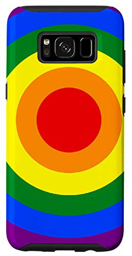Galaxy S8 LQBTQ Pride Rainbow Concentric Circle Design Case