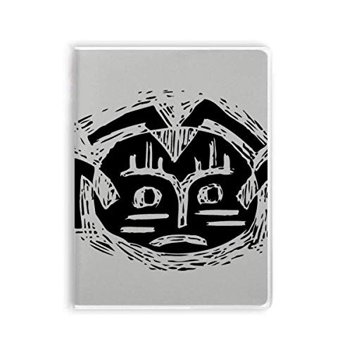 Scary Circle Black Indian Totem Notebook Gum Cover Diary Soft Cover Journal