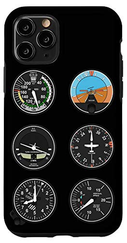 iPhone 11 Pro Airplane lovers Pilot Six Flight Instruments Pilots Gift Case
