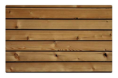 LESGAULEST Doormat Floor Rug/Mat -23.6 x 15.7 inch- - Texture Wood Grain Structure Brown Wood Texture
