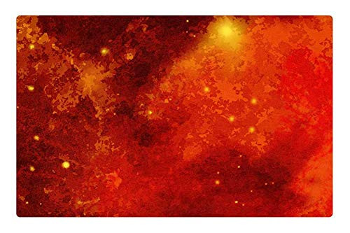 LESGAULEST Doormat Floor Rug/Mat -23.6 x 15.7 inch- - Fantasy Red Yellow Mood Background A Formative