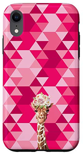 iPhone XR Giraffe Pink Triangle Camouflage Camo Pattern Case