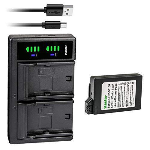 Kastar 1-Pack PSP-110H Battery and LTD2 USB Charger Replacement for Sony PSP-110 PSP110 Battery Sony PSP-1000KCW PSP-1001 PSP-1002 PSP-1003 PSP-1004 PSP-1005 PSP-1006 PSP-1000K PSP Playstation