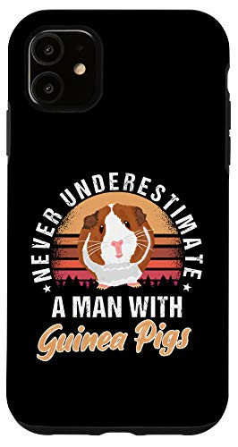 iPhone 11 Men with Guinea Pigs Clothes Stuff Cavy Gift Guinea Pig Case