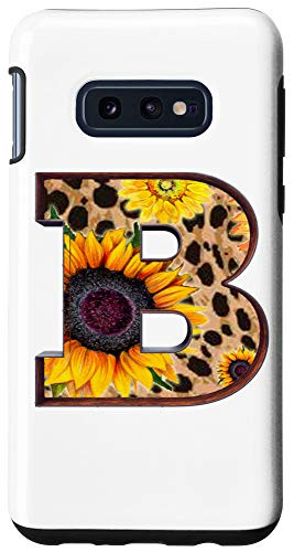 Galaxy S10e Letter B Leopard Cheetah Sunflower Decor Themed Decoration Case