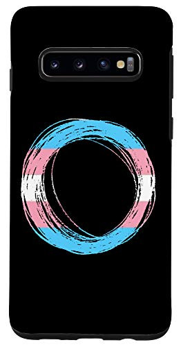 Galaxy S10 Scribble Circle Pride Flag Colors - Transgender Case