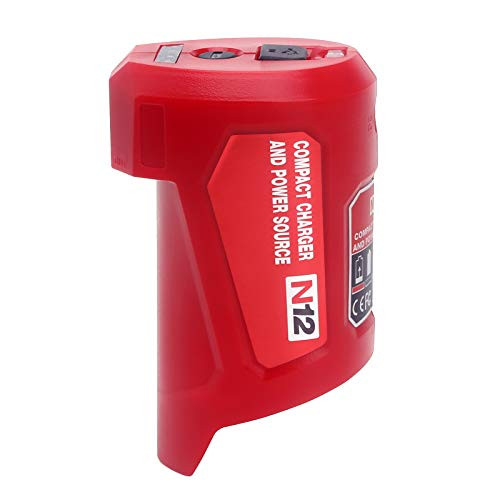 Elefly 12V M12 Charger and Portable Power Source 48-59-1201 Compatible with Milwaukee 12V Lithium M12 Battery 48-11-2401 48-11-2411 48-11-2440 48-11-2402 Elefly 12V M12 Charger and Portable Power Source 48-59-1201 Compatible with Milwaukee 12V Lithium M12 Battery 48-11-2401 48-11-2411 48-11-2440 48-11-2402