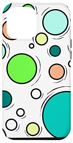 iPhone 12 Pro Max Colorful Pattern Print Circles White Yellow Red Green Orange Case