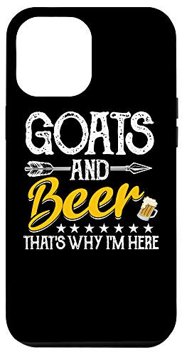 iPhone 12 Pro Max Goats and Beer Animal Caprine Clothes Farmer Gift Goat Case