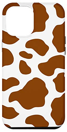 iPhone 12 Pro Max Brown Cow Print Spotted Phone Case Cute Animal Pattern Case