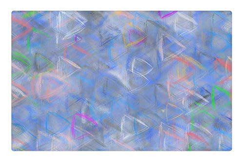 LESGAULEST Doormat Floor Rug/Mat -23.6 x 15.7 inch- - Abstract Triangles Geometric Background Blue
