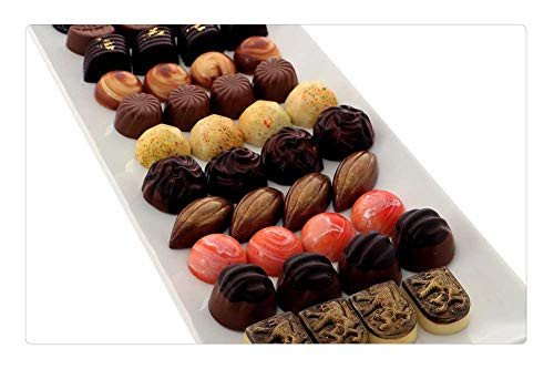 LESGAULEST Doormat Floor Rug/Mat -23.6 x 15.7 inch- - Artisan Chocolates Truffles Praline Cocoa Brown