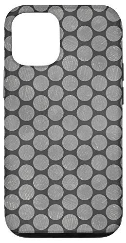 iPhone 12/12 Pro Black Gray Distressed Polka Dot Circles Phone Case
