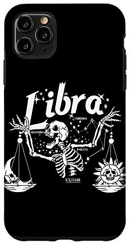 iPhone 11 Pro Max Case Libra Skull and Moon Sun Phone Case