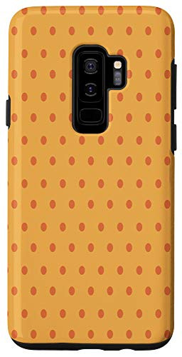 Galaxy S9 Plus Polka Dot Orange Gold Circle Pattern Case