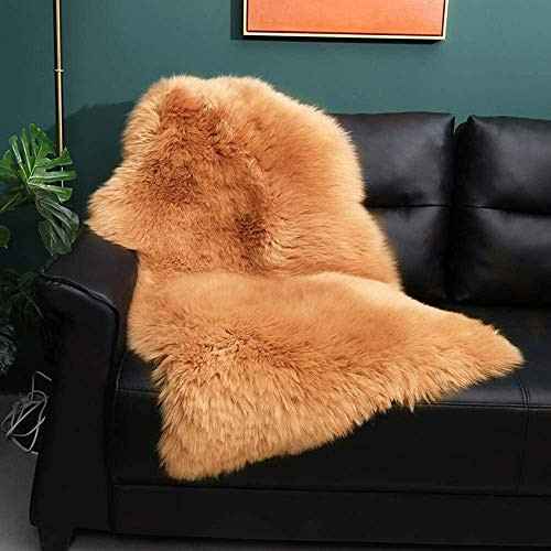 SuperMee Brown Fur Rug Brown Fluffy Rug Brown Rugs for Bedroom Brown Fuzzy Rug Brown Faux Fur Rug Brown Furry Rug Brown Rug for Livingroom Kidsroom 2x3 Feet Long -Brown-