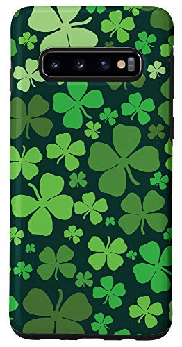 Galaxy S10 St Patricks Day Phone Case Green Shamrock Pattern Case