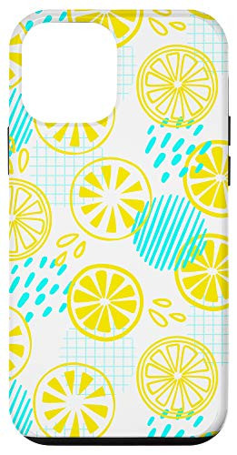 iPhone 12 mini Lemons Pattern Summer Food Yellow Citrus Fruit Lemon Case