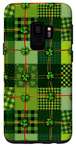 Galaxy S9 Green Plaid Clover Irish Shamrock St Patricks Day Case