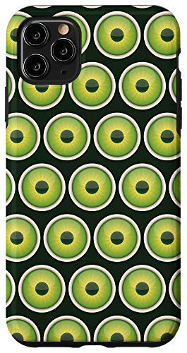 iPhone 11 Pro Max Green Eyes Circle Geometrical Shape Pattern Case