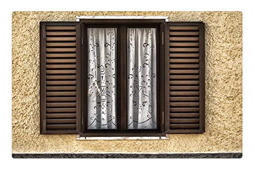 LESGAULEST Doormat Floor Rug/Mat -23.6 x 15.7 inch- - Window Home Yellow Curtains Yellow House Portugal LESGAULEST Doormat Floor Rug/Mat -23.6 x 15.7 inch- - Window Home Yellow Curtains Yellow House Portugal