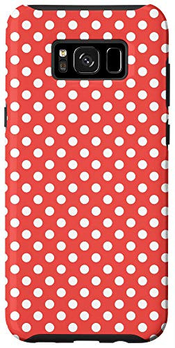 Galaxy S8 Plus Red and White Polka Dots Pattern Polka Dot Circle Vintage Case
