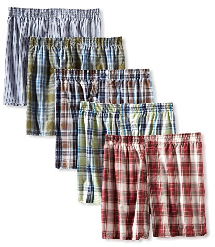 Fruit of the Loom Mens 5P590L Assorted Low-Rise Boxer ---Pack of 5- -Assorted XXX-Large-