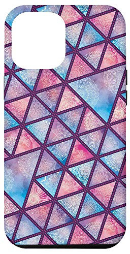 iPhone 12 Pro Max Paisley Pattern Wildflower With Triangles Mandala Phone Case