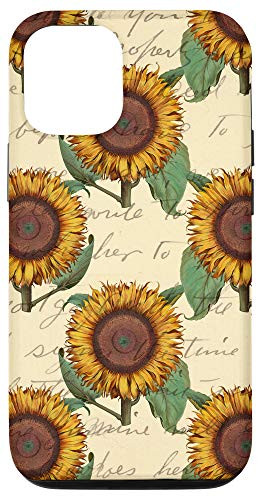 iPhone 12/12 Pro Floral Sunflower Flowers Summer Yellow Sun Vintage Case