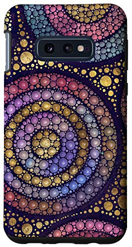 Galaxy S10e Colorful Dot Art style composition circles Case