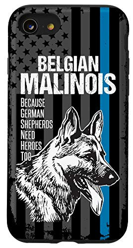 iPhone SE -2020- / 7 / 8 Malinois Police Dog Funny K9 Thin Blue Line Gift Phone Case