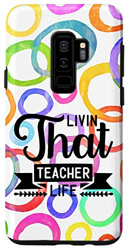 Galaxy S9 Plus Living That Teacher Life Watercolor Circles Artistic Teacher Case